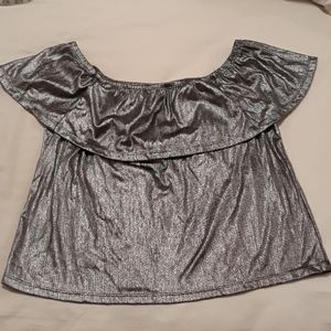 Adam Levine silver crop top